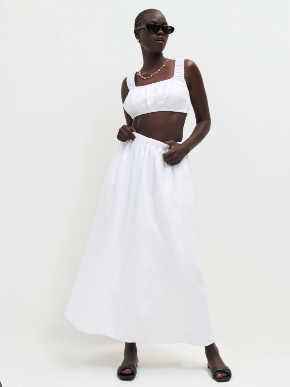Brand new Reformation carine linen skirt